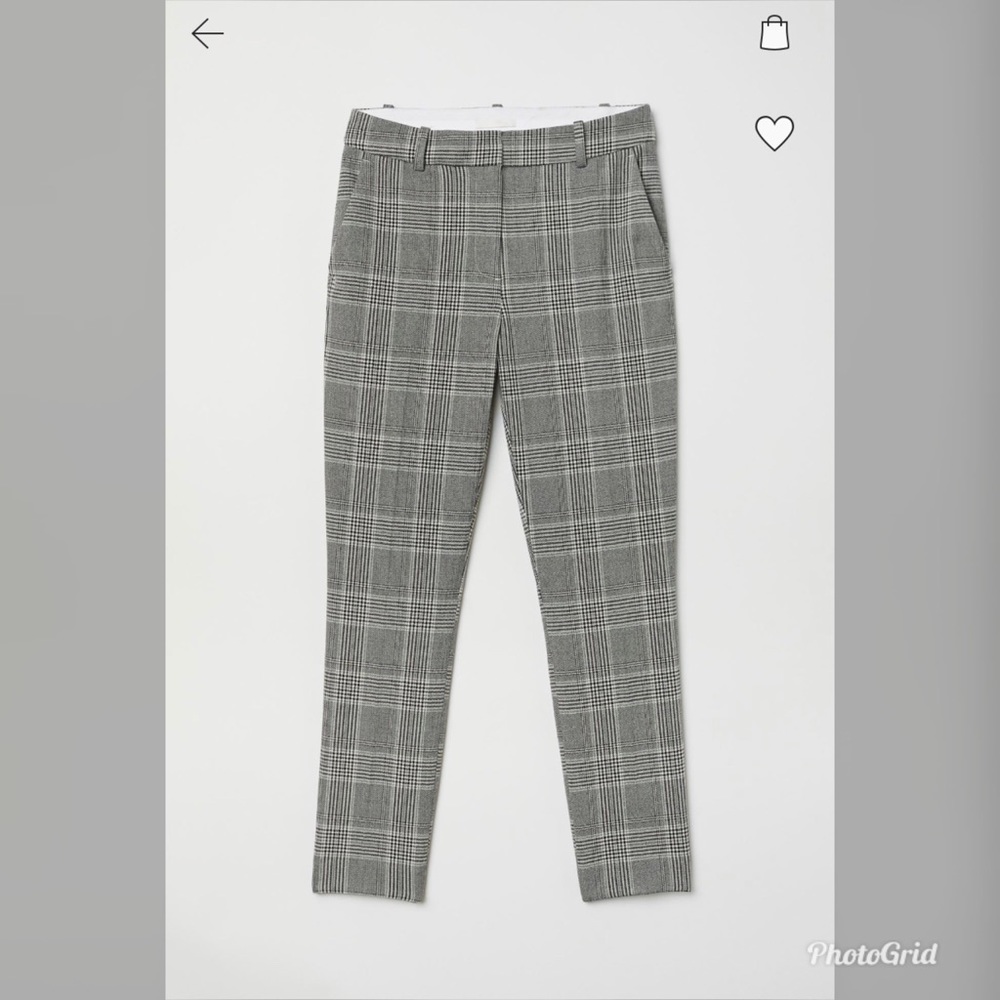 Checkered stovepipe slacks